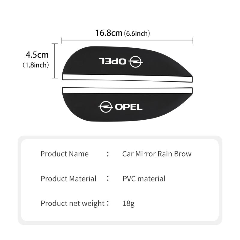2pcs Car Rear View Mirror Sticker Rain-Proof Protective Cover For Opel Corsa Astra H G J Insignia Vectra Zafira Meriva MH8