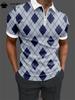 Simple Pattern Print Classic Fashion Men's Clothing Men's Short Sleeve T-shirt Striped Print Mens Polo Shirts Street Men's Polo
