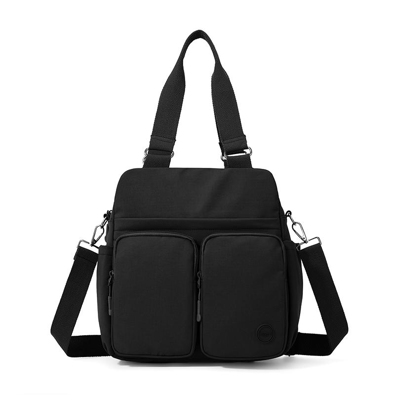 Borsa a tracolla in nylon multitasche da donna, borsa a spalla leggera con tracolle