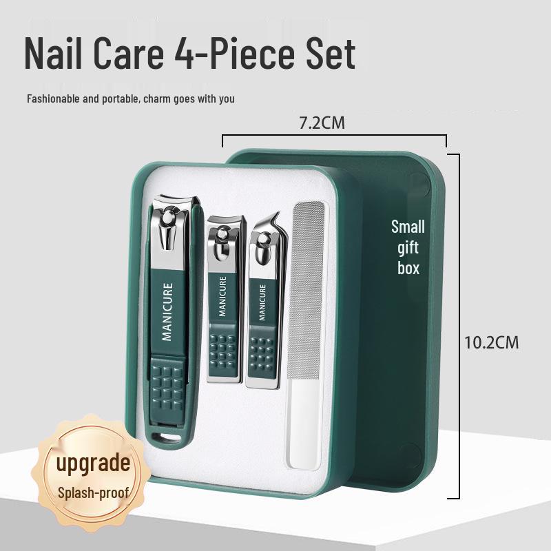 

Portable Multi-color Nail Clippers & Scissors Set - 6-Piece Anti-Splash Manicure/Pedicure Gift Box