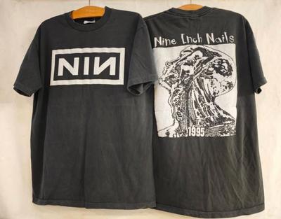 NINE INCH NAILS NIN Vintage 1995 FURTHER DOWN THE SPIRAL Size L T-Shirt REPRINT