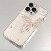 Gilt butterfly is suitable for Apple 16PROMAX mobile phone case iPhone15 transparent 14 creative 13 soft case 12 trendy models