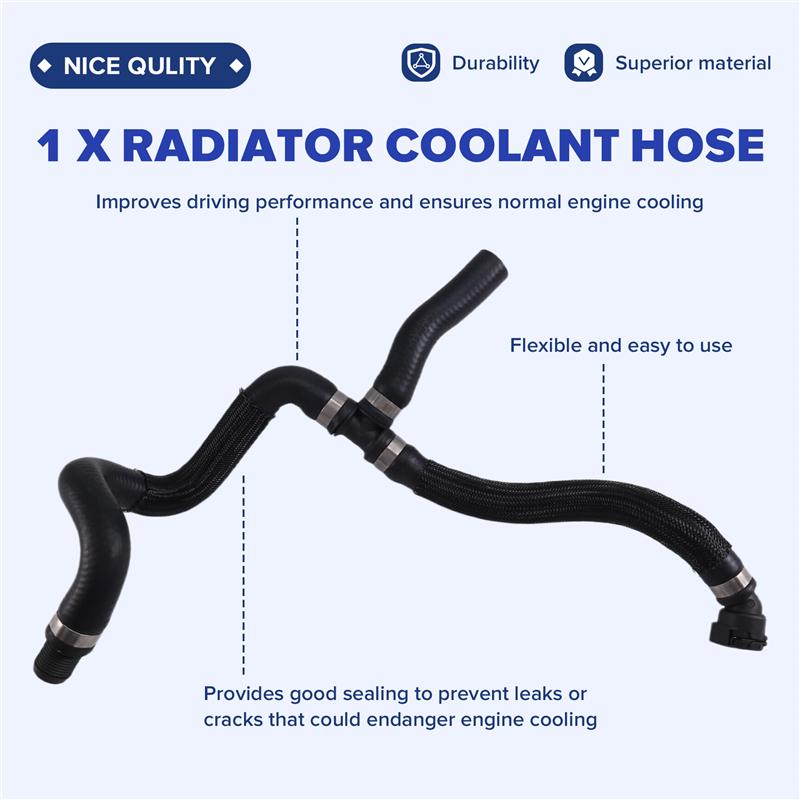 A58X-For BMW 7' 750I Li Xdrive 2008-2015 Ford Escort 1974-1980 Compatible Car Radiator Coolant Hose 17127576282