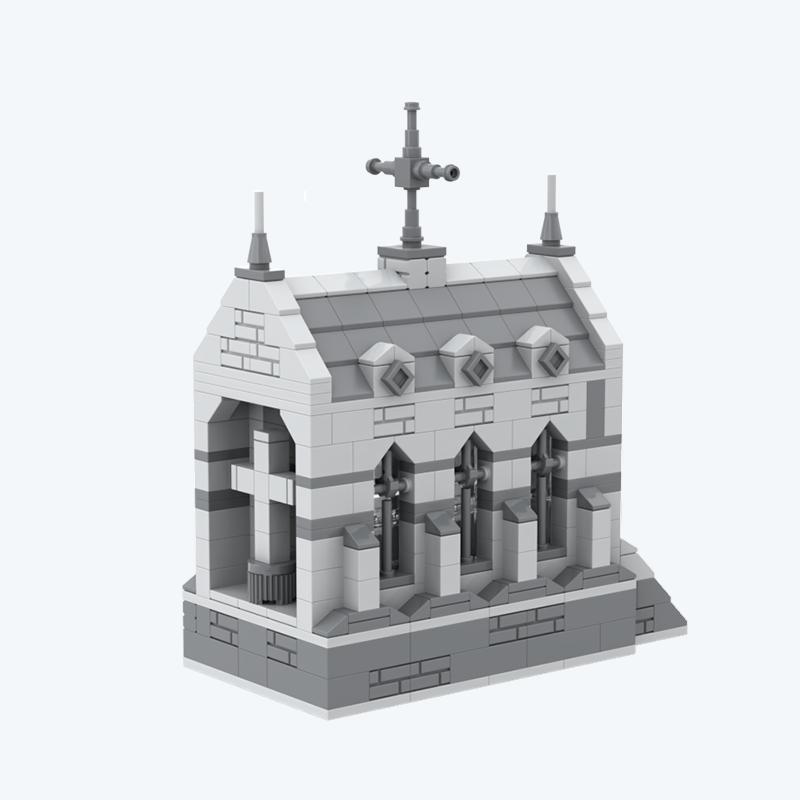 Building Blocks City Church MOC Architecture Series Small Particle Puzzle Building Model Toy