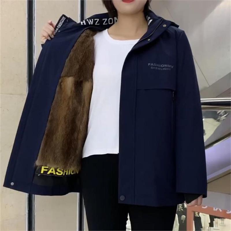 Men's Mid-Length Winter Parka with Mink Fur, Detachable Lining, and Genuine Leather Trim