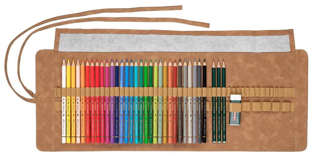 Polychromos Colored Roll 110030 Japanese Faber-Castell Pencils, 30-Color Set, [Genuine Product]