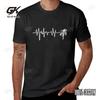 Space Heartbeat Print Tshirt Pattern High Quality Trend Fashion 100 Cotton Men and Women Spring and Summer Hot Style