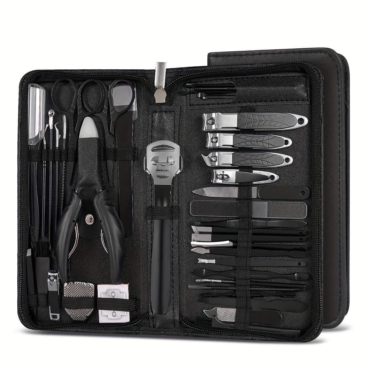 

40 наборов кусачек для ногтей из нержавеющей стали, профессиональные косметические кусачки для ногтей, подходят для мужчин и женщин чёрный