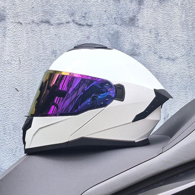 DOT ECE Certified Full Face Motorcycle Helmet Men Women Flip-Up Design ABS Shell All Season Use