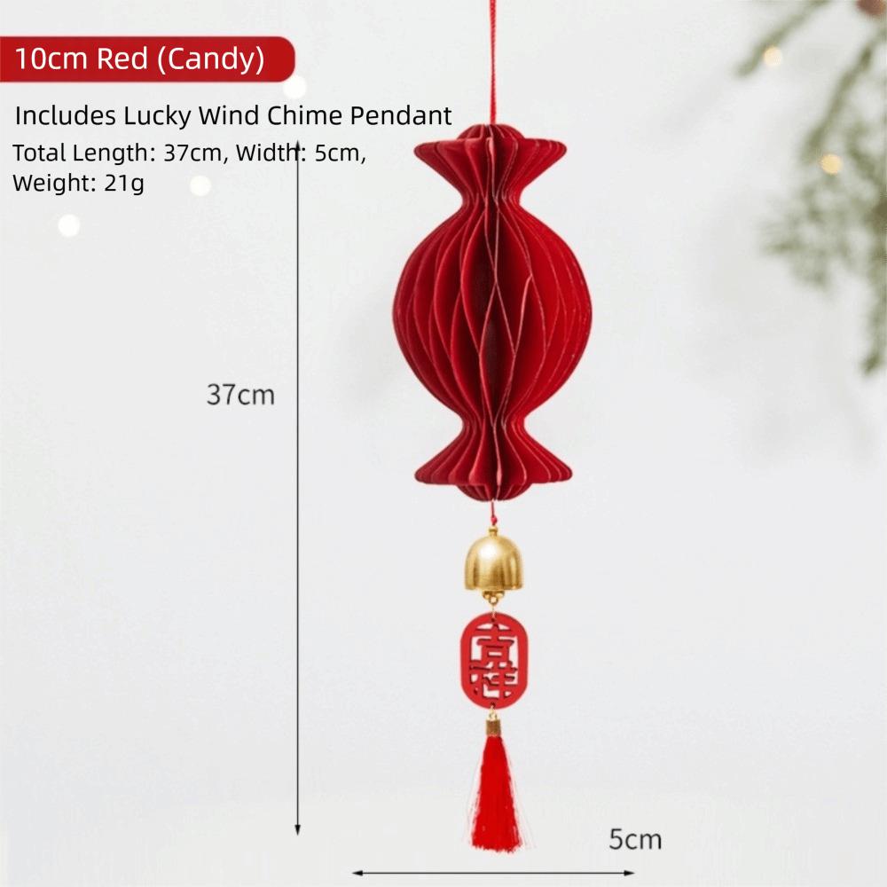 2026 Red Honeycomb New Year Decorations with Tassel Paper Christmas Tree Ornament Hanging Style Christmas Balls Patio Decor