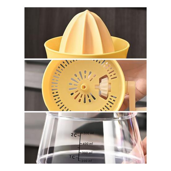 Manual Citrus Juicer with Reamer Heavy-Duty Orange Lemon Squeezer for Fresh Juice Dishwasher Safe Portable Citrus Juicer Tool for Home Kitchen