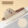 Babu Dou Kids' Cotton Linen Slippers - All-Season Indoor Footwear for Boys & Girls