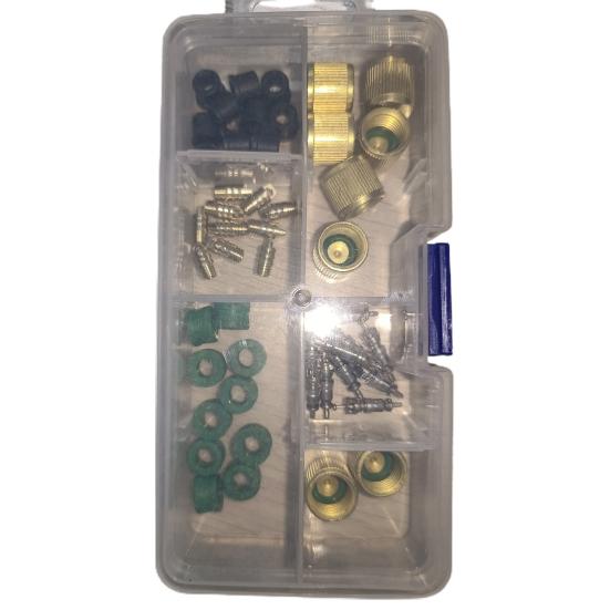 

Крышки шлангов для заправки хладагента, сердечники, набор инструментов для ремонта уплотнений 1/4 3/8 дюйма чёрный/золотистый