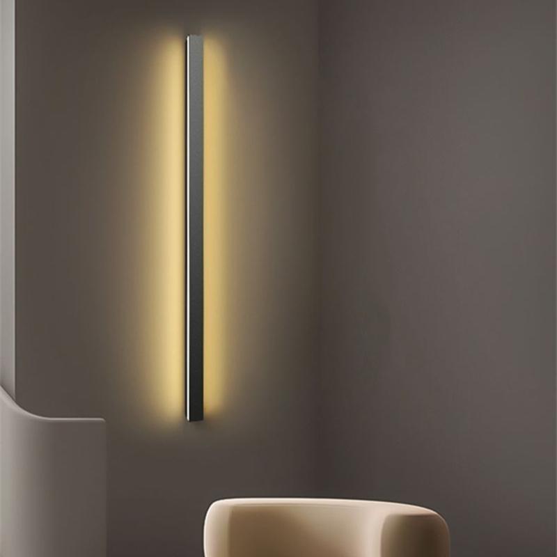 Modern LED Wall Lamp Simple Long Strip Indoor Wall Light Bedroom Living Room TV Background Decor Sconce Lighting Fixture 85-265V