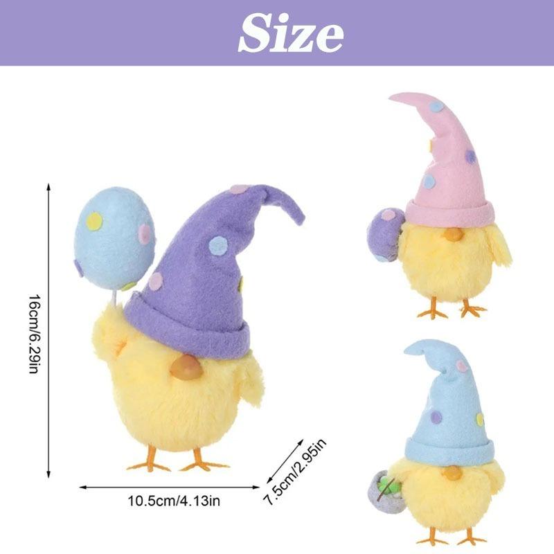 1-3PCSDIY Wool Felt Easter Chick Ornament Egg-Shaped Hanging Decoration Creative Easter Party Decor and Gift Materials for 2026