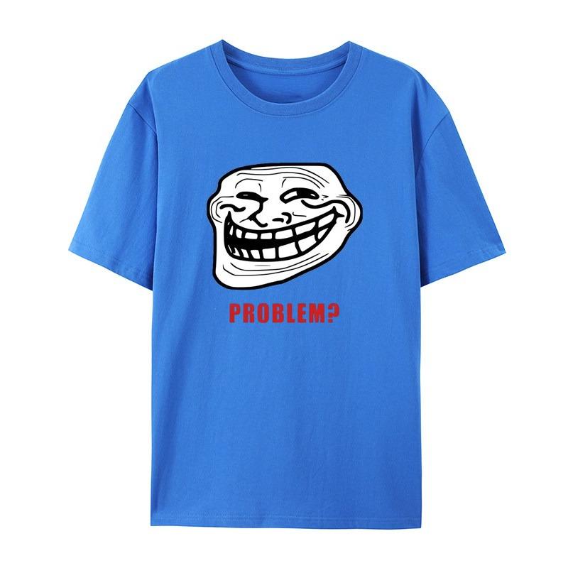 TROLLFACE MEME WUT Lustiger TROLL Witz INTERNET Lässiges T-Shirt Herren und Damen Luxusmarke Oberteil