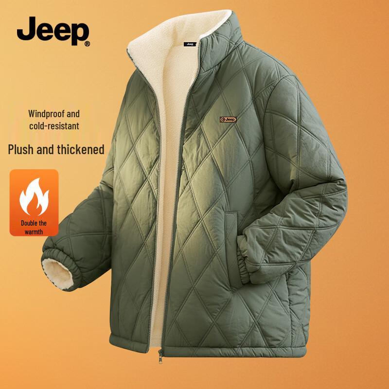 JEEP Men s Thickened Warm Padded Winter Jacket L