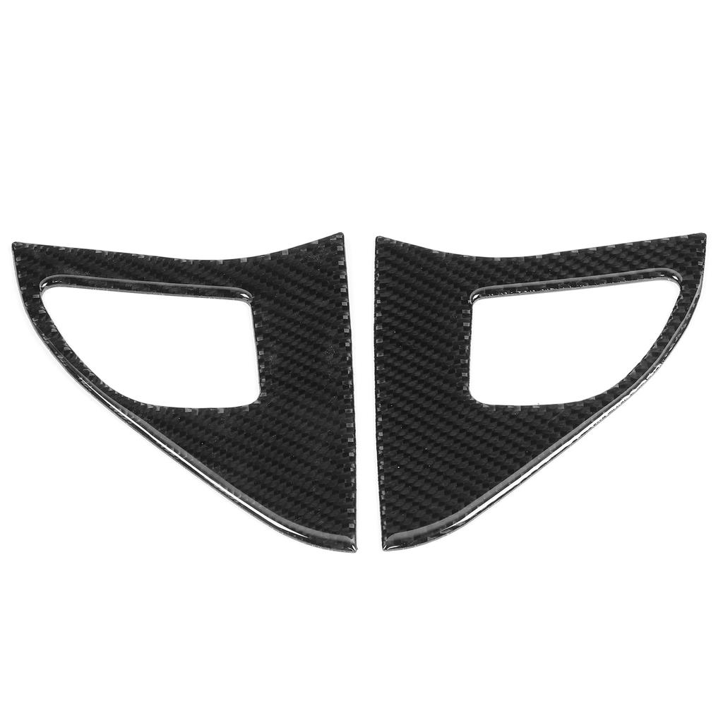 2Pcs Inner Door Horn Cover Carbon Fiber Frame Trim Left Right Fit for Mitsubishi Lancer GTS 08‑16