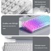 Z99 Transparent Crystal Wireless Bluetooth Keyboard and Mouse Set - Mechanical and Stylish for Girls' Office Use