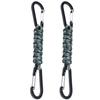 2 Pcs Heavy Duty Carabiners Braided Stainless Long-lasting Paracords Keychain Hook D Ring Clips for Water Bottle Keys Backpack