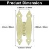 BokWin Antique H Hinges (4 Pack) - H-Shape Cabinet Hinges 3.5x1.45 Inch Iron Hinge, Glod Decorative Hinge for Cabinets, Kitchens, Wardrobes, Jewelry