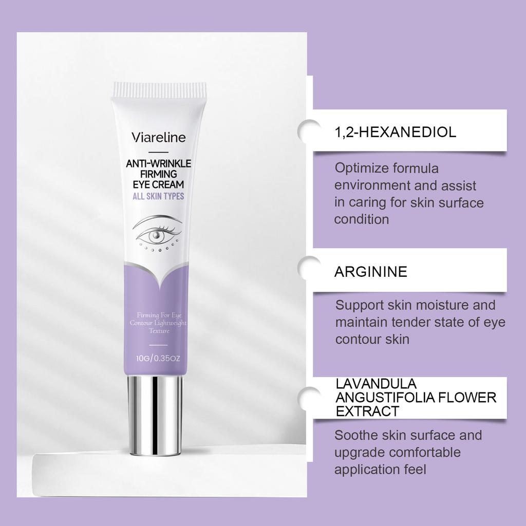 VIARELINE Feuchtigkeitsspendende Augencreme Glättet die Textur der Augenpartie Feuchtigkeitsspendend Straffend 10ml
