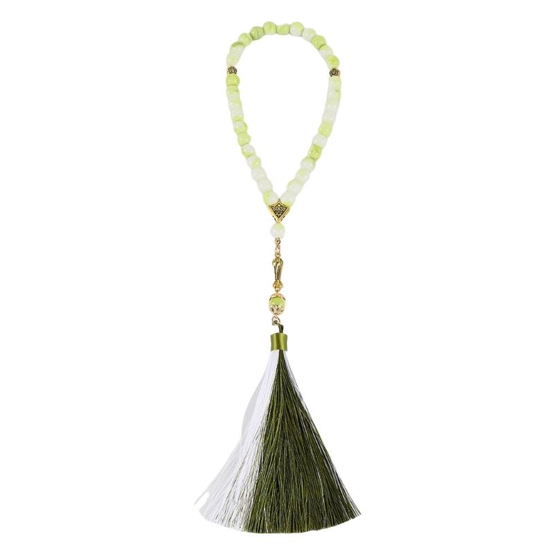 Multifunctional Glass Prayer Beads with Colorful Tassels Comfortable and Stylish for Muslims and Fashion Enthusiasts