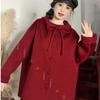 Little Red Riding Hood Wool Coat: Double-Sided, Hooded, Petite Fit with Fur Collar for Autumn/Winter - Fashionable & Versatile