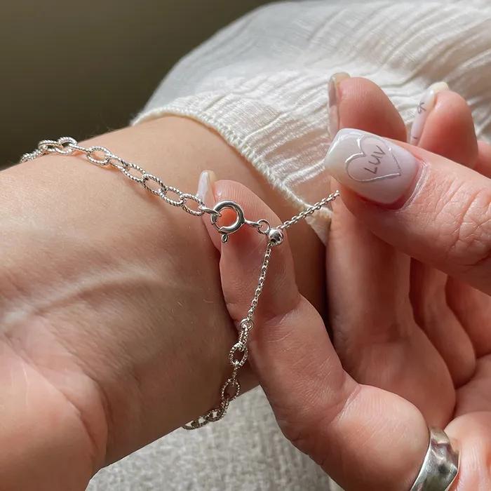 Shimmer Cutting Chain Bracelet_mvb16