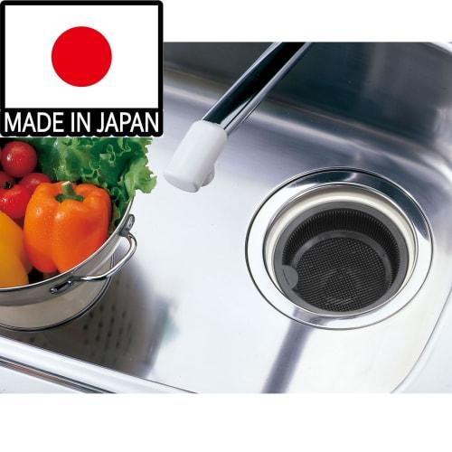 Belca Made In Japan Shallow Sink Drain Trash Bin, Soft Type, for 13.5cm Diameter, Black, SP-216BK