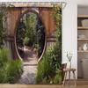 Waterproof Shower Curtain Modern 3D Printing Forest Shower Curtain Natural Landscape Bath Curtain With Hooks For Bathroom
