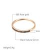 New  Rose Gold Wedding Ring For Women Classic Black Natural Zircon Ring Fashion Jewelry Crystal Gift