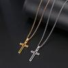 Fashion Cross Pendant Necklace For Women Men Stainless Steel Link Chain Charm Necklace Cool Boys Girls Punk Hip Hop Jewelry Gift