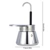 Single/Double Tube 304 Stainless Steel Coffee Pot Espresso Mini Hand Pour Coffee Appliance Pot Espresso Maker Gift for Man Women