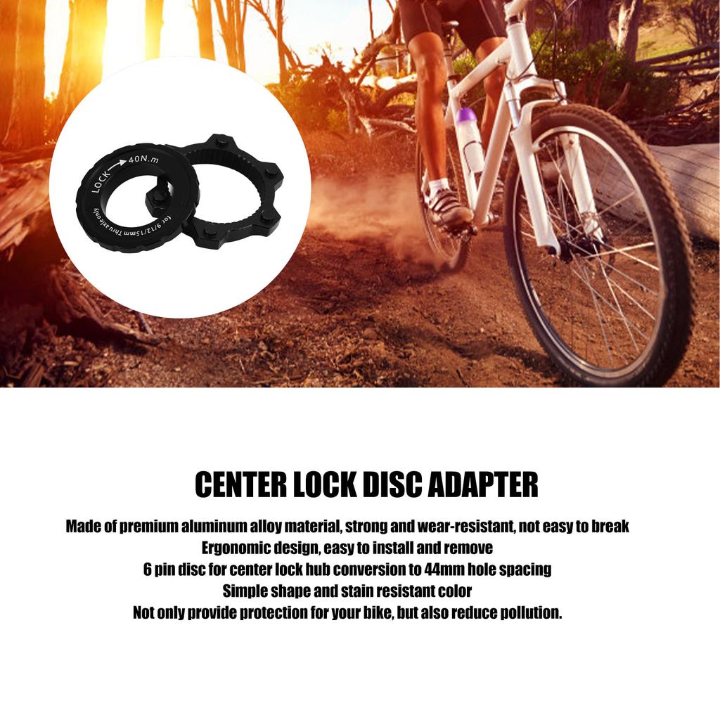 CANSUCC Bike Hub Disc Brake Center Lock Adapter Aluminum Alloy Center Lock Disc to 6 Pin Disc Adapter