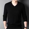 Men's Pure Wool V-Neck Sweater - High-End, Thickened, Warm Winter Knit for All Ages