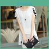 Elegant Summer Women's Short Sleeve Round Neck Chiffon Dress In Various Sizes