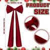 1.8M Super Large Christmas Bow Pendant Flannel Christmas Tree Topper Bow Decoration Wine Red Long Streamers Ribbon Bow Pendant