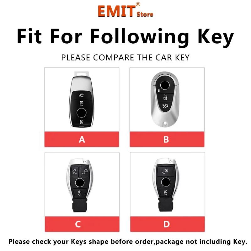 Interior Mouldings ABS Carbon Fiber Car Key Case Cover Shell for Mercedes Benz A B C E Class GLS GLA GLK GLC CLS CLA AMG W204 W2
