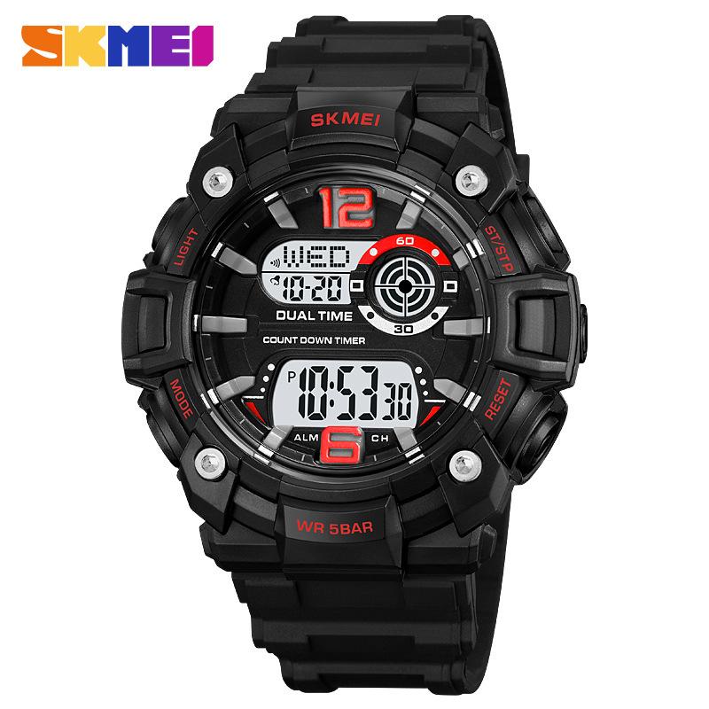 Men's Multi-function Electronic Watch Male Junior High School Student Waterproof Watch Male Outdoor Sports Electronic Watch
