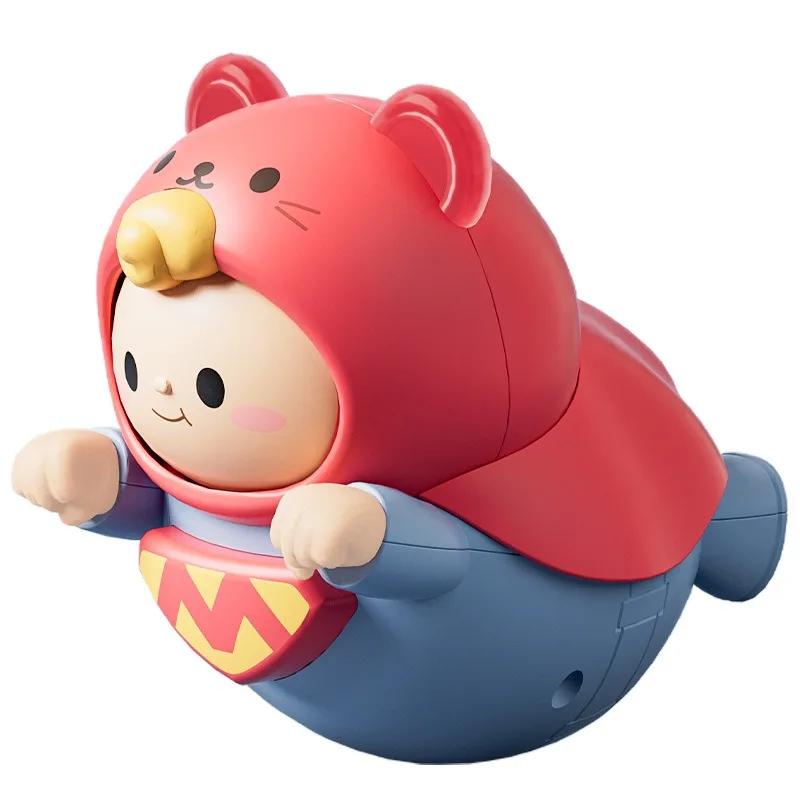 1-5PCS Baby Toys Infant 6 Months Cute Superman Tumbler Toys Children's Soothing Rattles Balance Piggy 0-3 Years Old Baby Gift