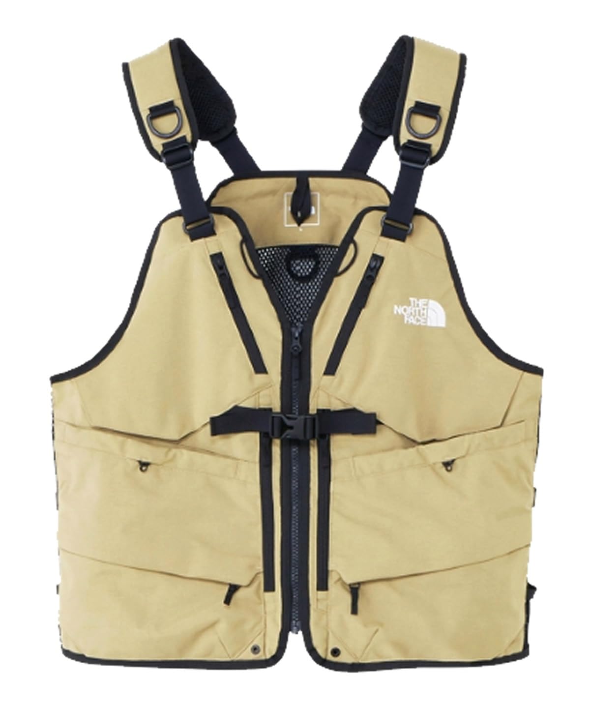 

North Gear Mesh Vest Unisex Storage Heavy Duty Breathable Camping Outdoor Kelp Tan L [The Face]