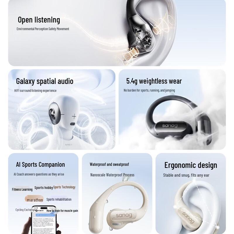 Saina G6S Bone Conduction Sports Headphones