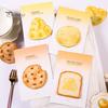 Unieke Post-its Notitieblokken, Grappig Toast Brood Koekje Kaas Ontwerp Schattig Notitieblok, 30 Duidelijk Bedrukte Velletjes/Blok Zelfklevend Notitieblok voor Thuis Kantoor Notebook