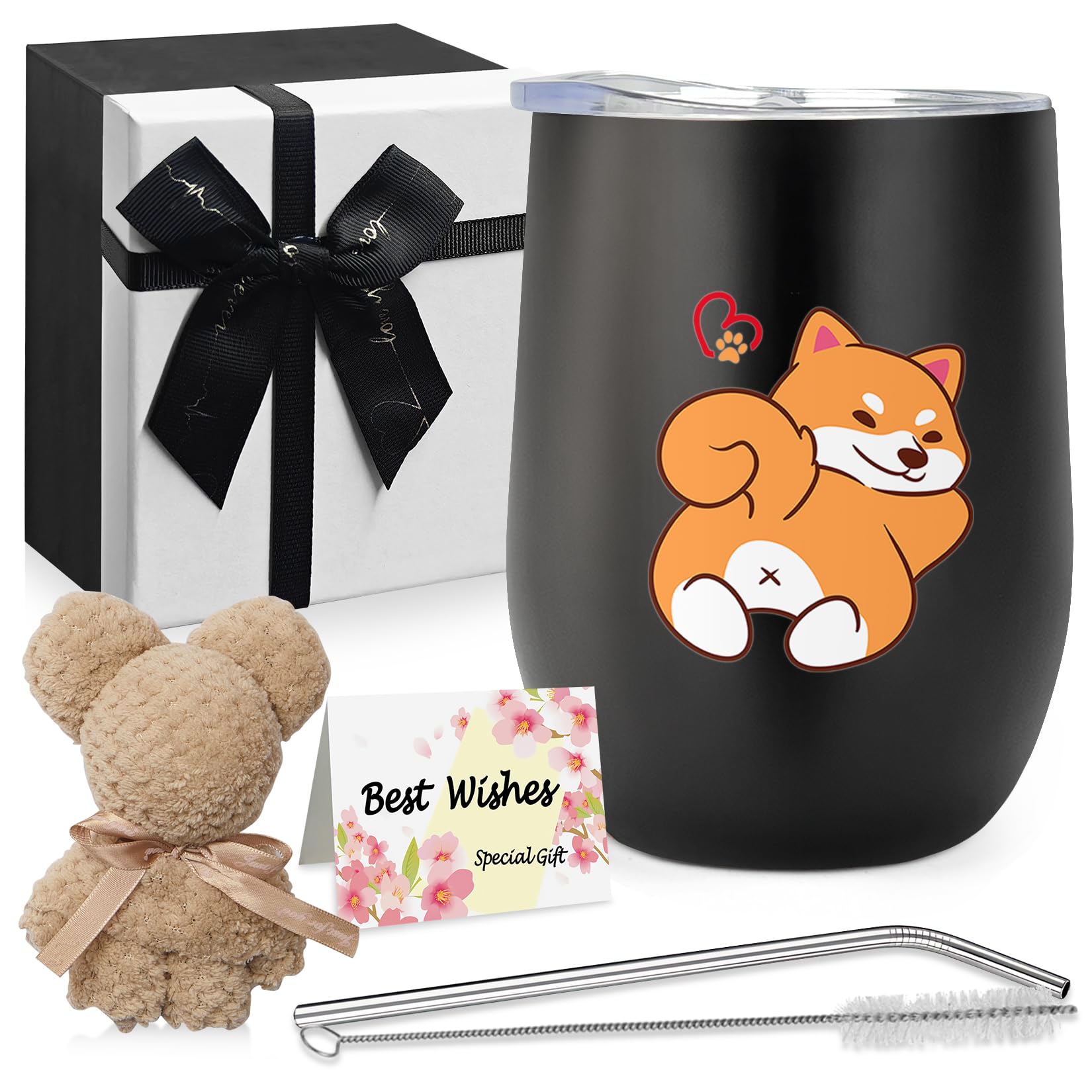 

Cute dog tumbler, a popular gift for women, men, mothers, sisters, wives, and female friends. Keeps food warm or cold. Practical and practical.