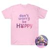 Dont Worry Be Hoppy Letter Print T-shirts Judy Cotton T Shirts Cute Funny Cute Bunny Tee Unisex Couples Creative Gift