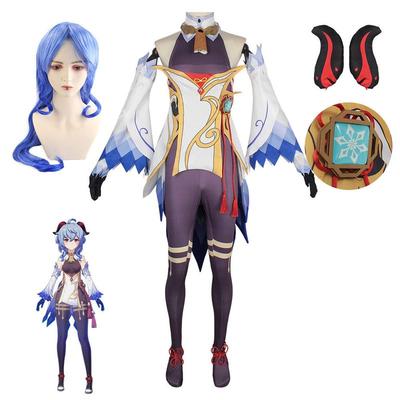 Costume Cosplay Ganyu Anime Jeu Combinaison Ensemble Complet Tenue de Performance Costume Cosplay Ganyu