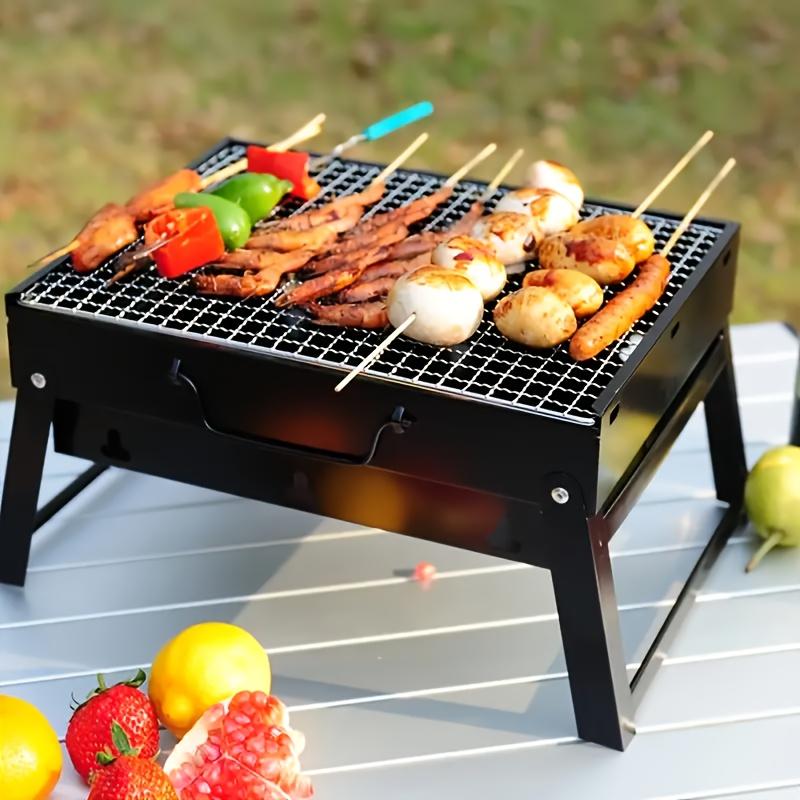 Tragbarer faltbarer Holzkohle-Grill Outdoor Camping BBQ-Ofen mit Rost für Hausgarten Picknick 3 bis 5 Personen