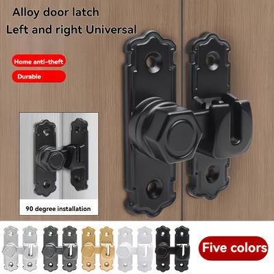 90 Degree Flip Lock, Home Thickened Aluminum Alloy Flip Latch - Sliding Barn Door Safety Lock, Main Door Bolt, No Power Required