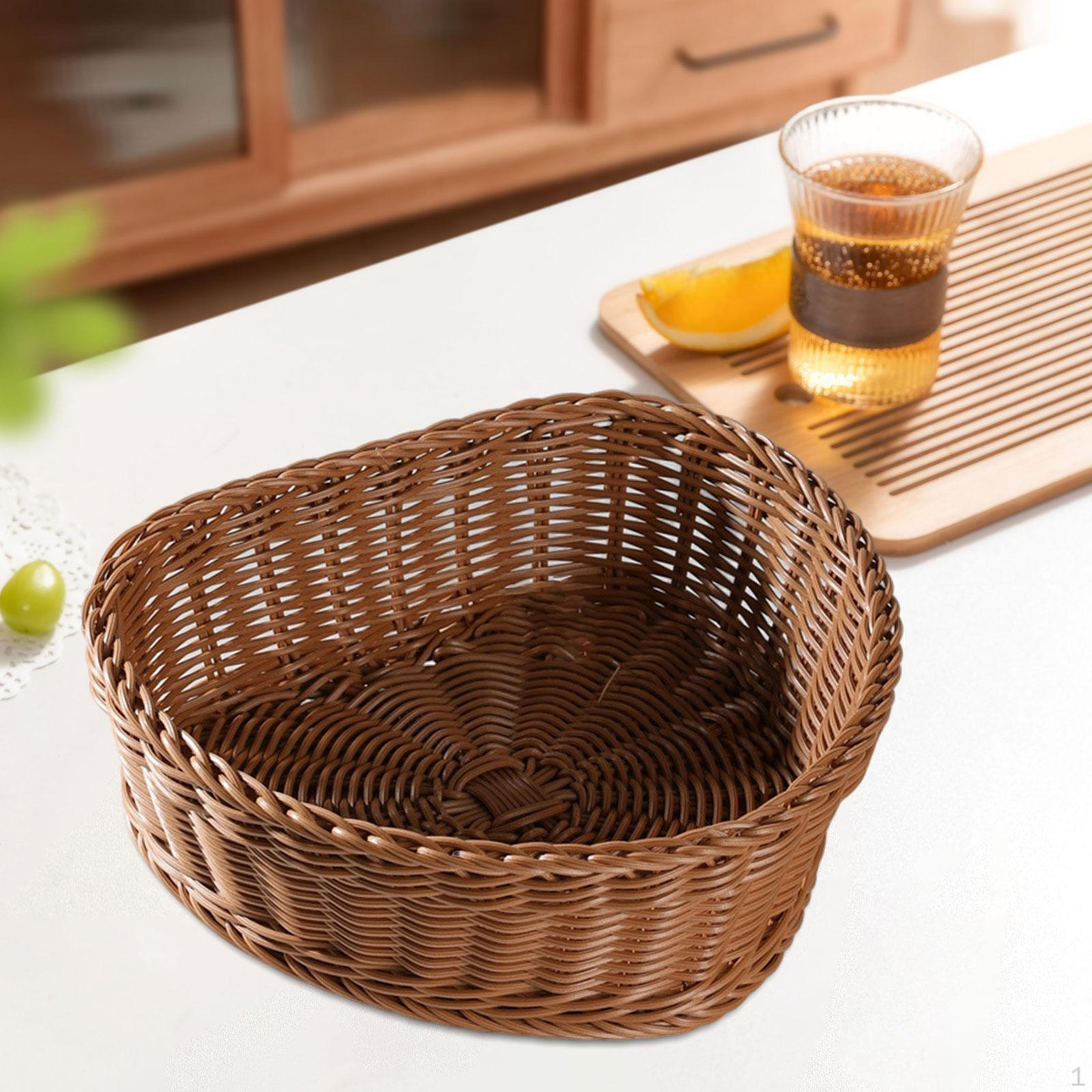 Handwoven Heart Basket for Dining Table, Multi-Purpose Storage Solution L